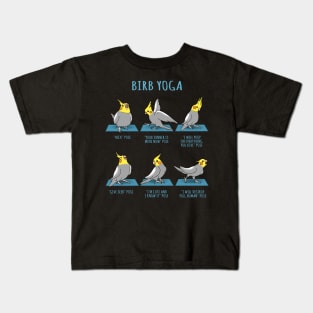 Cockatiel Yoga Poses Kids T-Shirt